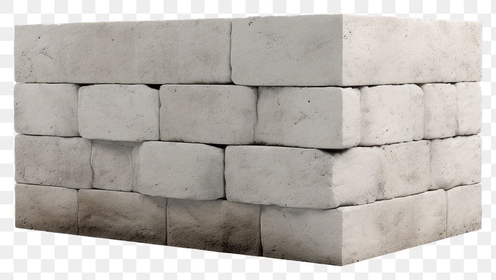 PNG Brick concrete white background architecture. AI generated Image by rawpixel.