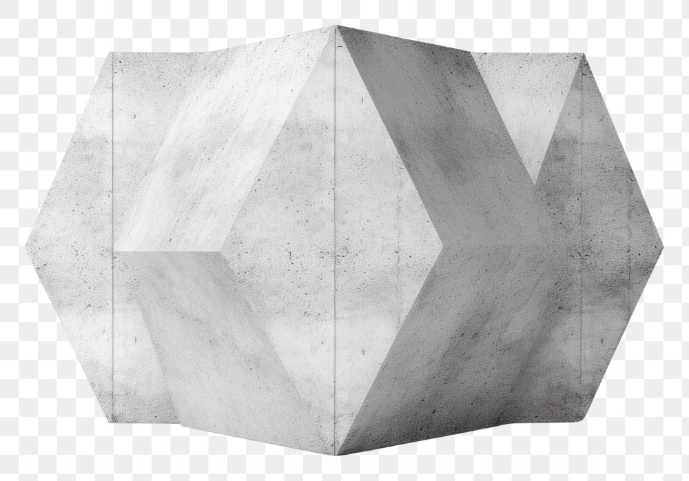 PNG Hexagon prism paper white background architecture. AI generated Image by rawpixel.