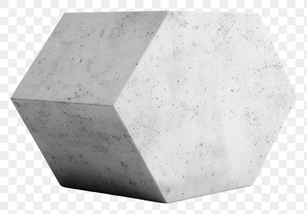 PNG Hexagon prism concrete sphere white background. AI generated Image by rawpixel.