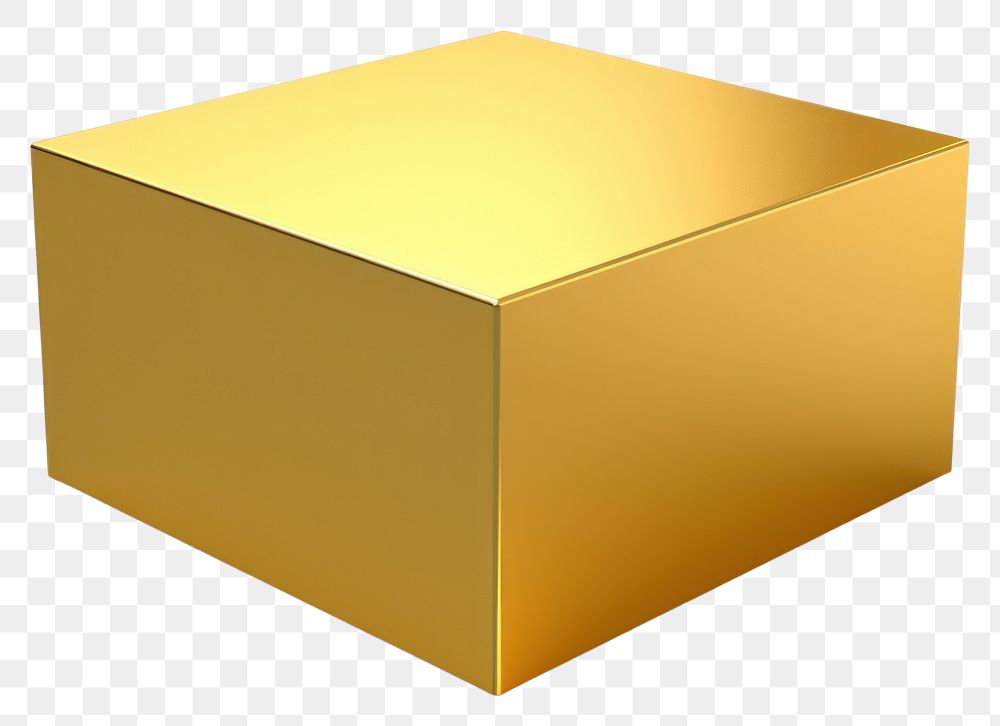 PNG Square gold box white background. AI generated Image by rawpixel.