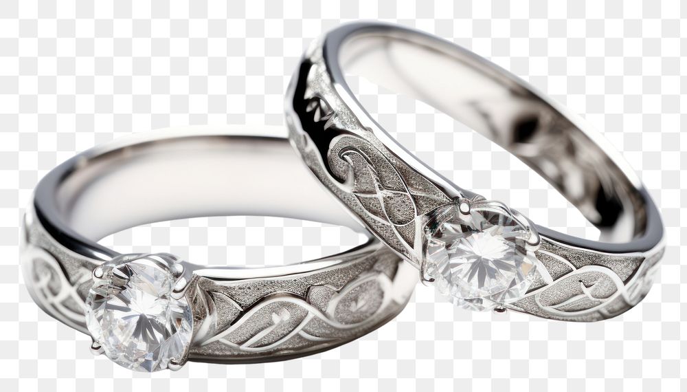 PNG  Wedding ring platinum gemstone diamond. AI generated Image by rawpixel.