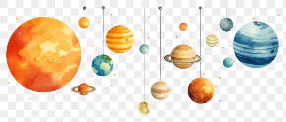 PNG Solar system space astronomy hanging. AI generated Image by rawpixel.