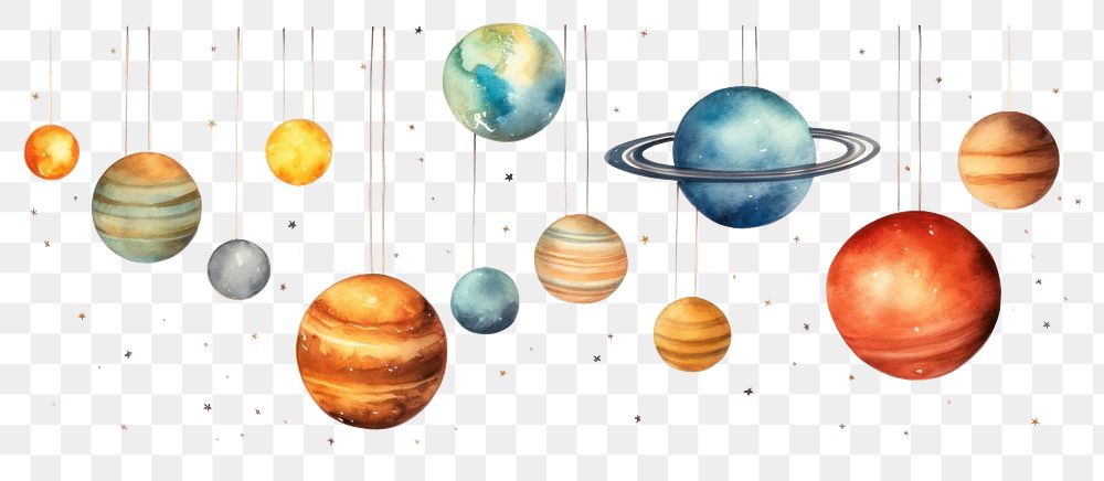 PNG Solar system space astronomy hanging. AI generated Image by rawpixel.
