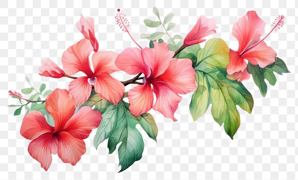 PNG Tropical flowers hibiscus nature plant