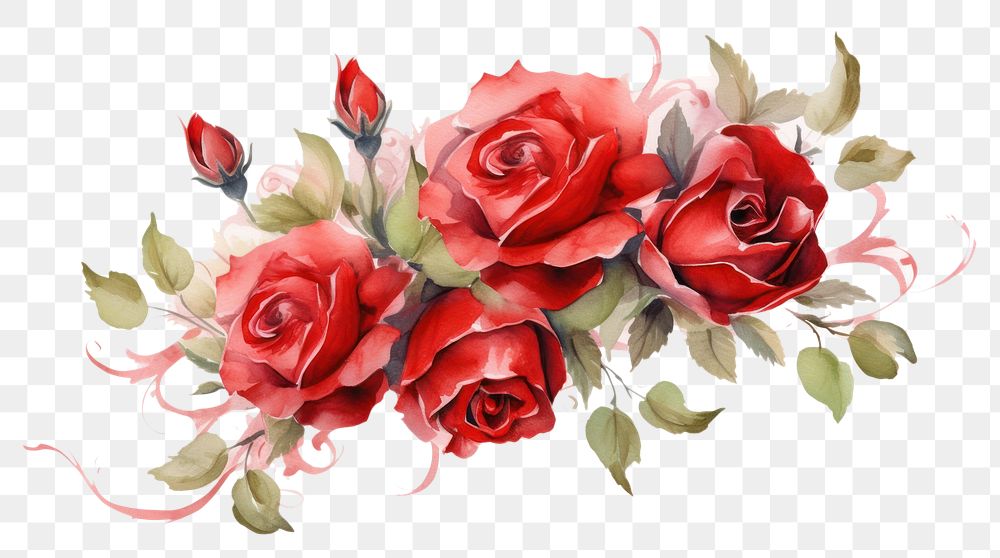 PNG Red roses pattern flower nature. AI generated Image by rawpixel.