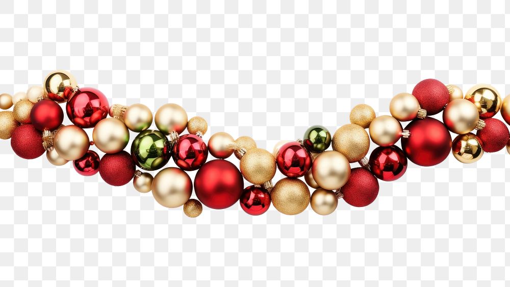 PNG  Christmas garland christmas bracelet necklace. AI generated Image by rawpixel.