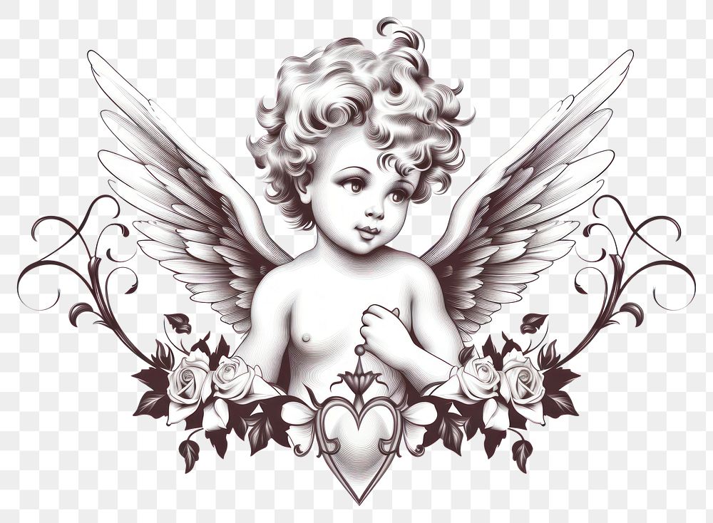 PNG  Cupid drawing sketch angel