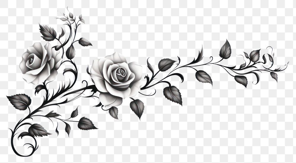 PNG  Rose pattern drawing flower