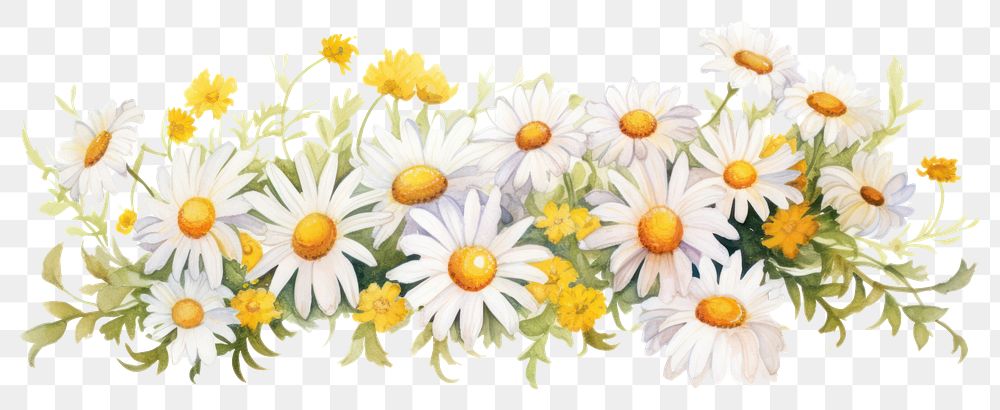 Daisy flowers daisy graphics pattern. AI generated Image by rawpixel.
