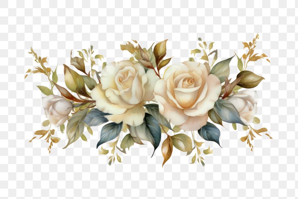 PNG White roses graphics pattern flower. AI generated Image by rawpixel.