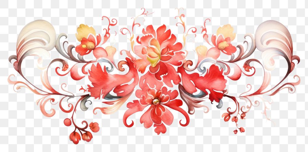 PNG Chinese newyear graphics pattern flower. AI generated Image by rawpixel.