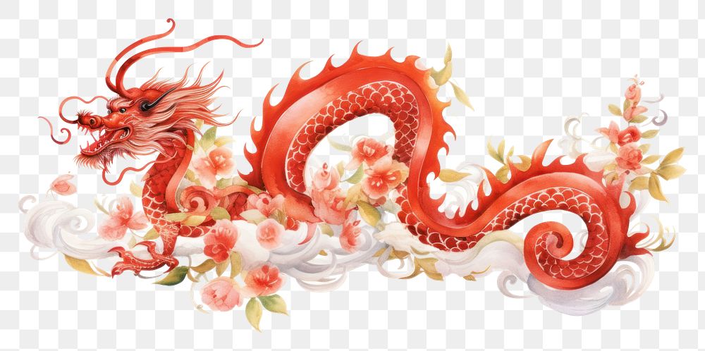 PNG Chinese new year dragon graphics pattern chinese new year