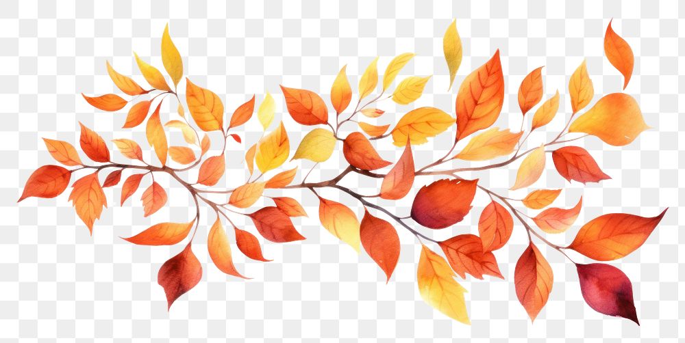 PNG Autumn leaves graphics pattern plant. AI generated Image by rawpixel.