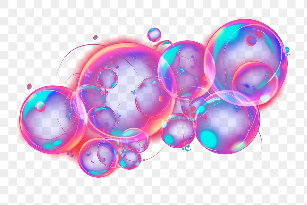 PNG Isolated bubbles pattern purple light. AI generated Image by rawpixel.