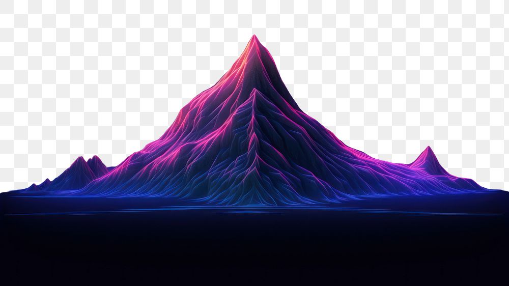 PNG Mountain nature purple light. AI generated Image by rawpixel.
