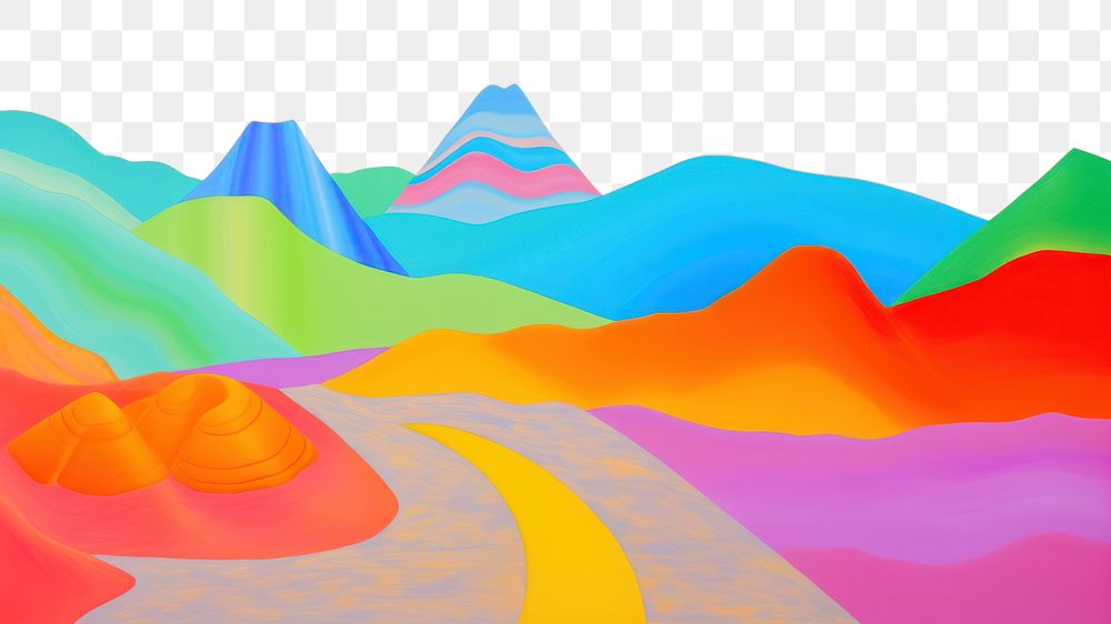 PNG Mountain painting backgrounds drawing. AI generated Image by rawpixel.