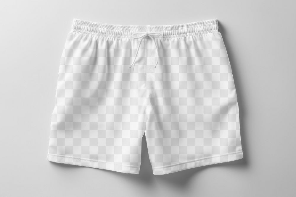 Men's swim shorts png mockup, transparent design