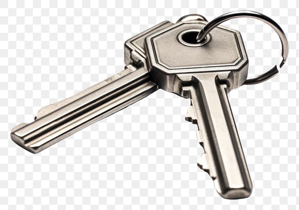 PNG Silver key ring white background protection security. AI generated Image by rawpixel.