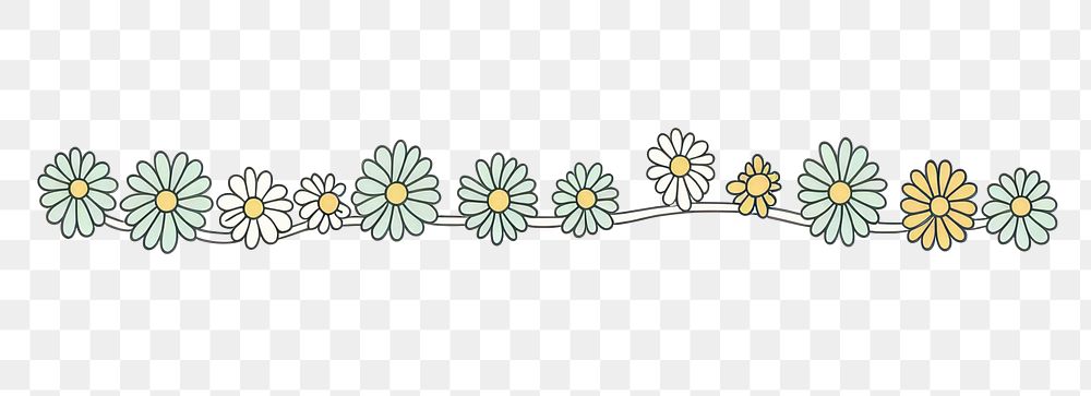 PNG Daisy flower graphics pattern white background. AI generated Image by rawpixel.