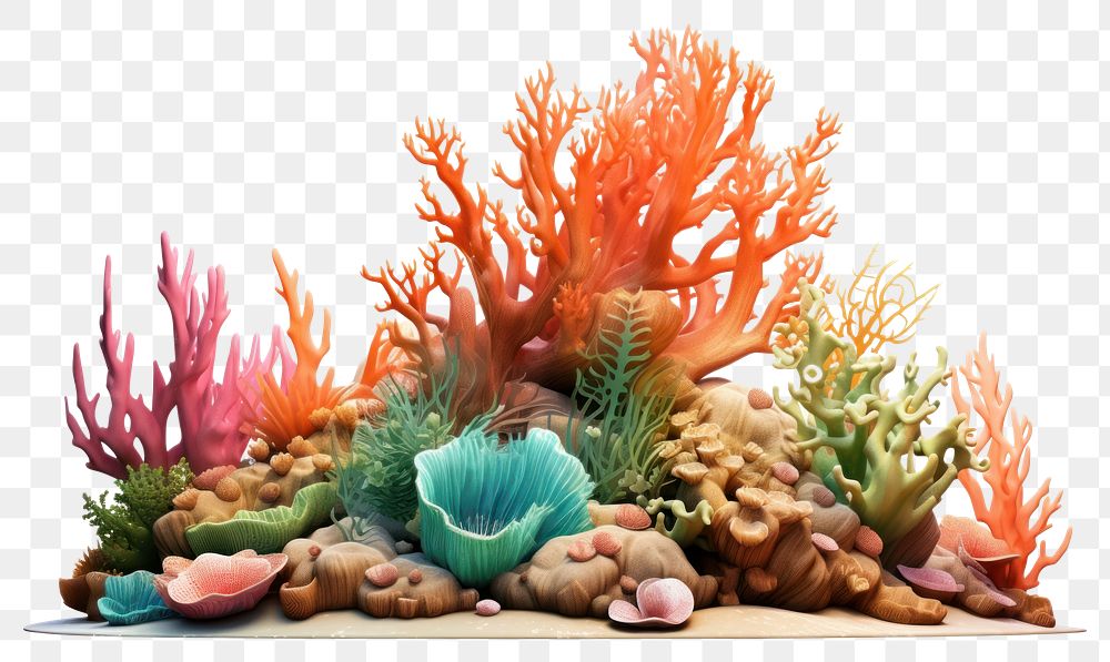 PNG Coral reef aquarium nature plant. AI generated Image by rawpixel.
