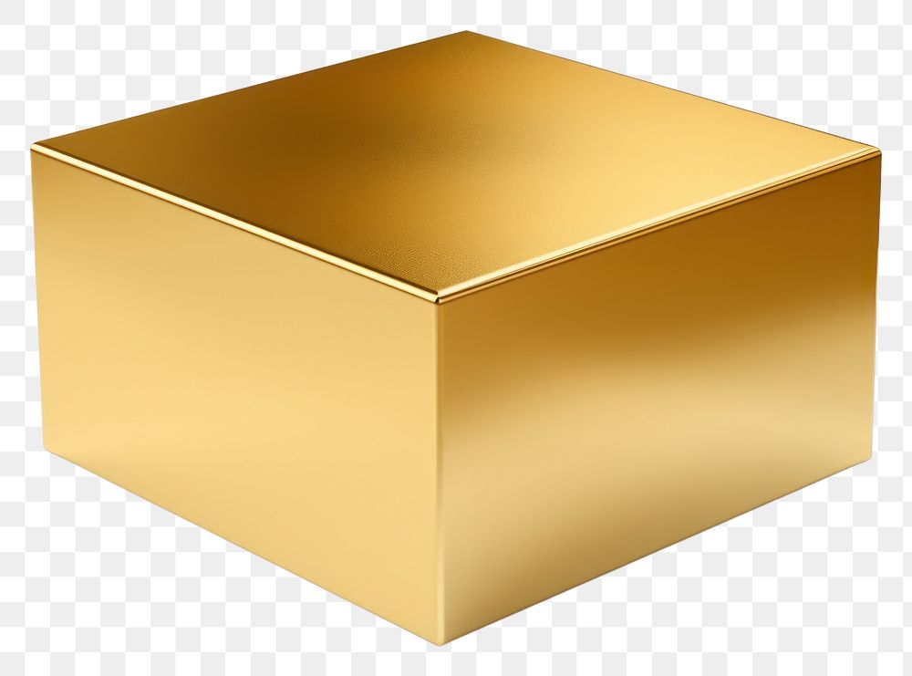 PNG  Box gold carton metal. AI generated Image by rawpixel.