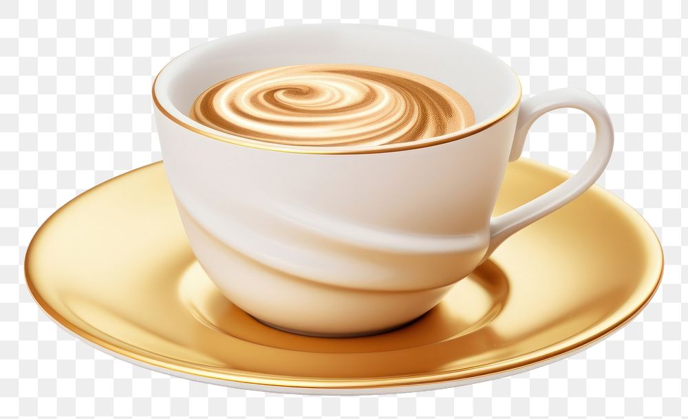PNG  Saucer coffee latte drink. AI generated Image by rawpixel.