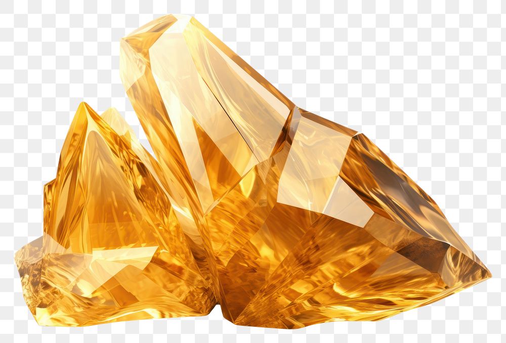 PNG  Gold crystal gemstone mineral jewelry. AI generated Image by rawpixel.