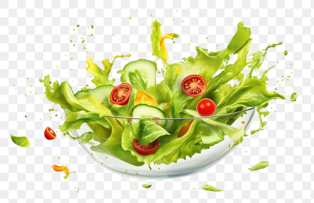 PNG Vegetable salad lettuce plant food. AI generated Image by rawpixel.