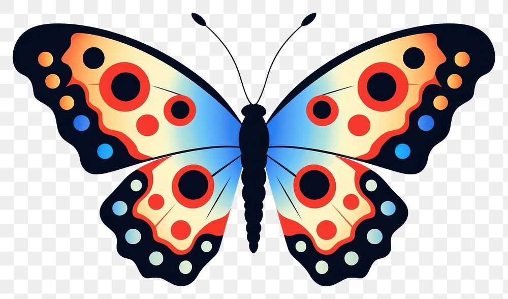 PNG Isolated butterfly cartoon animal insect. AI generated Image by rawpixel.