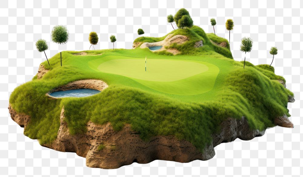 PNG Floating island golf landscape outdoors. AI generated Image by rawpixel.