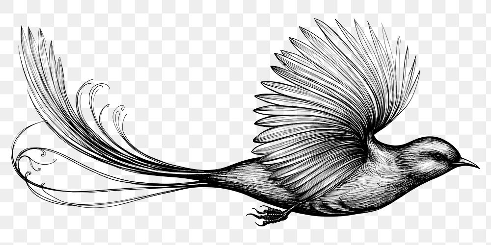 PNG Minimal bird sketch drawing animal. AI generated Image by rawpixel.