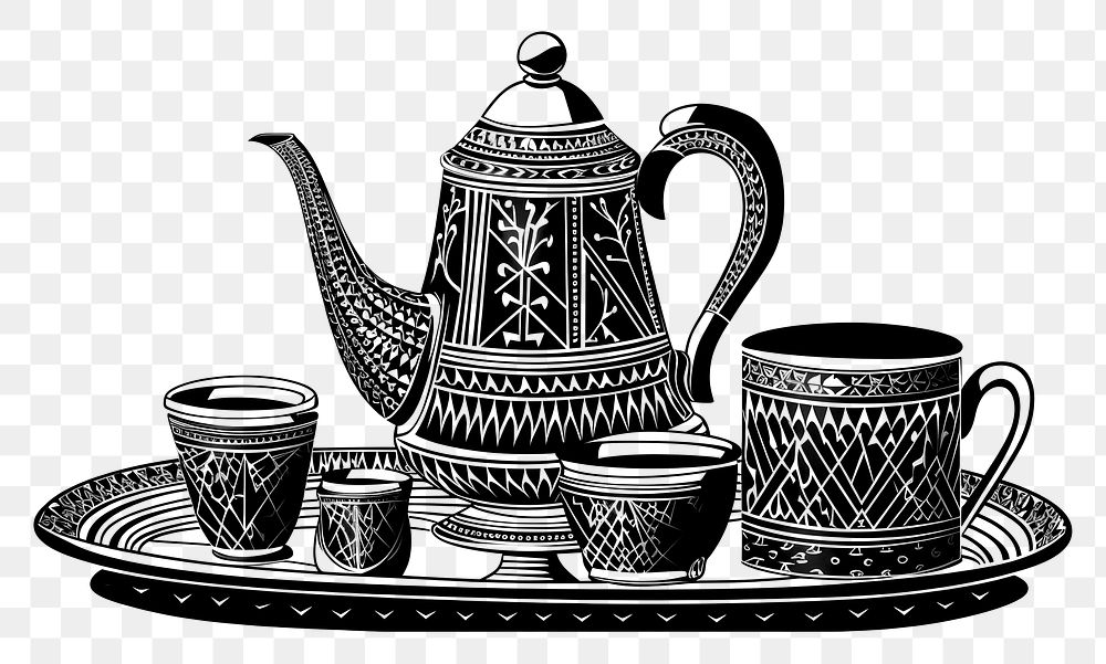 PNG Moka pot porcelain teapot sketch. AI generated Image by rawpixel.