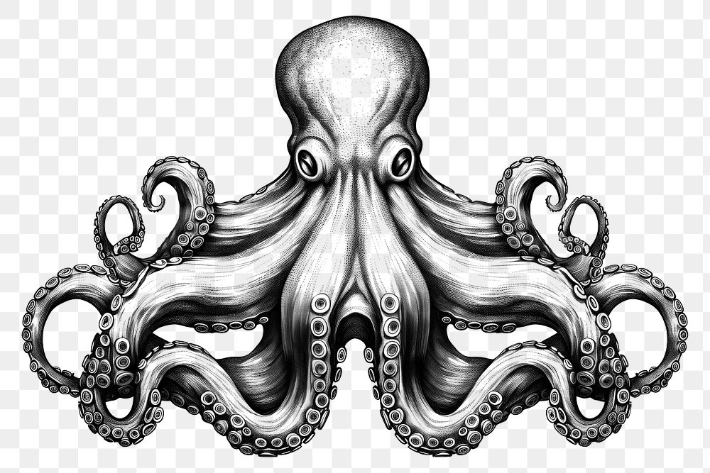 PNG Octopus animal sketch invertebrate. AI generated Image by rawpixel.