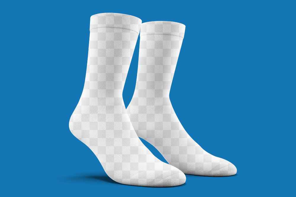 Ankle-high socks png mockup, transparent design