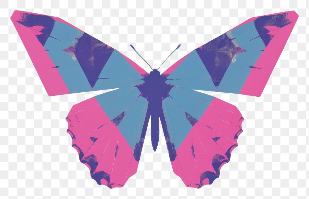 PNG A butterfly collage purple animal. AI generated Image by rawpixel.