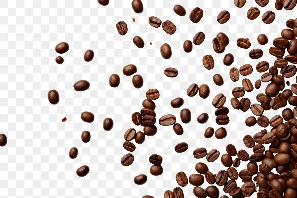 PNG Coffee beans coffee backgrounds white background. AI generated Image by rawpixel.