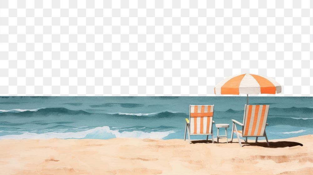 PNG Beach scene furniture outdoors summer. AI generated Image by rawpixel.
