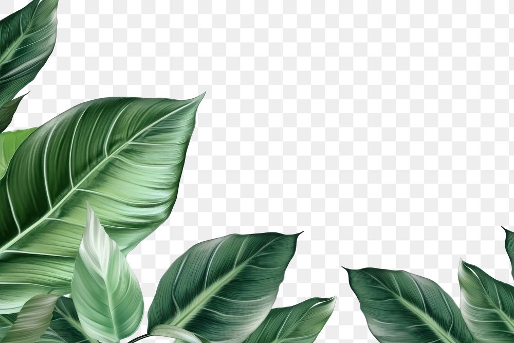 PNG Tropical leaves backgrounds plant green. AI generated Image by rawpixel.
