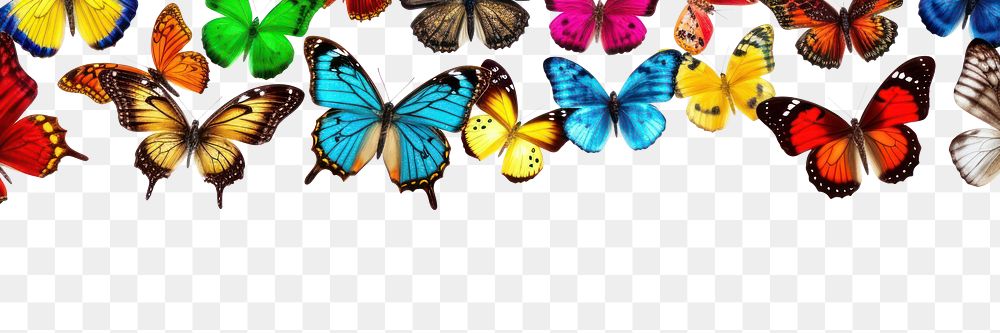 PNG Colorful butterflies backgrounds butterfly insect. AI generated Image by rawpixel.
