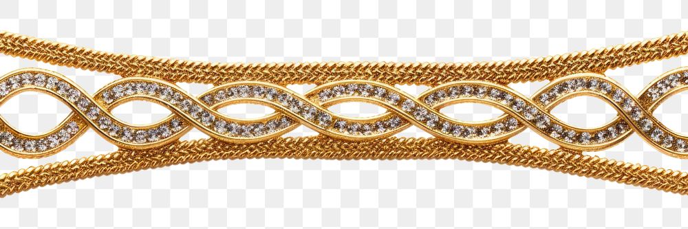 PNG Gold sparkling bracelet necklace jewelry