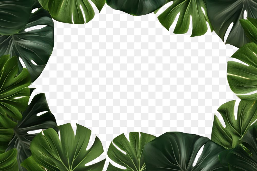 PNG Monstera leaves backgrounds outdoors nature. AI generated Image by rawpixel.