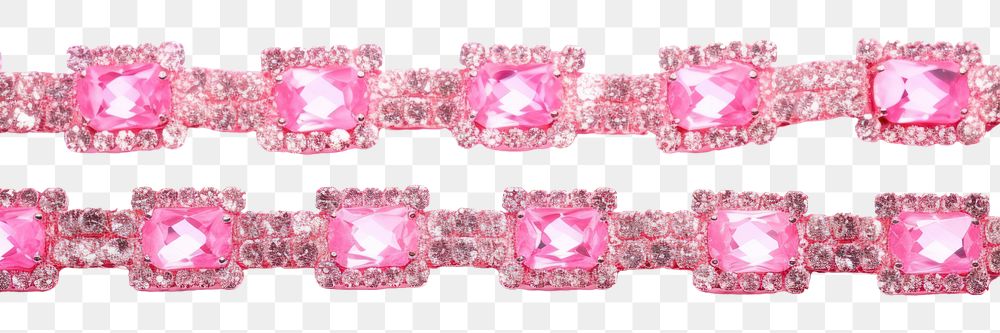 PNG Pink glitter gemstone jewelry white background