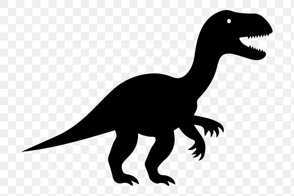 PNG  Dinosaur silhouette reptile animal.
