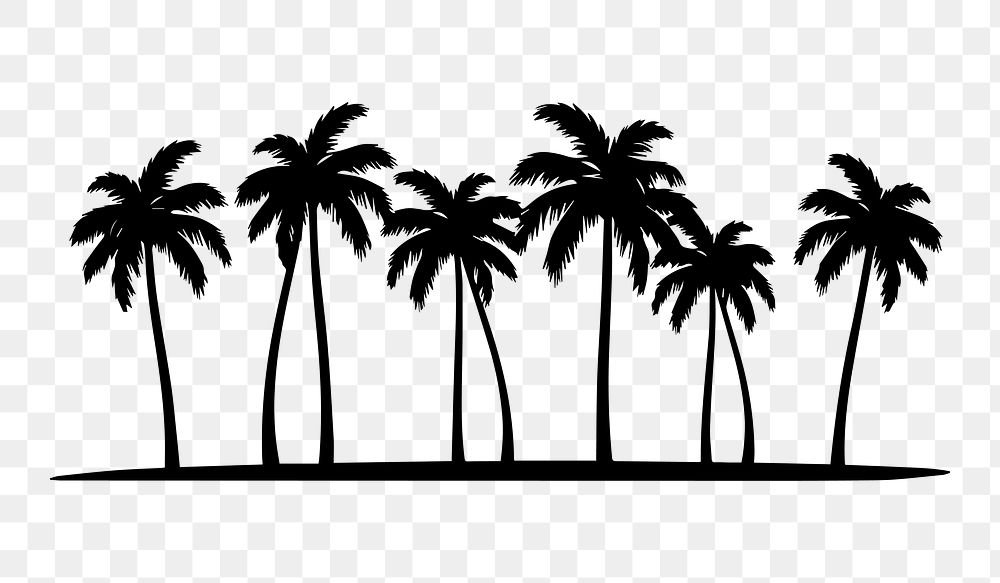 PNG  Palm islans silhouette nature plant.