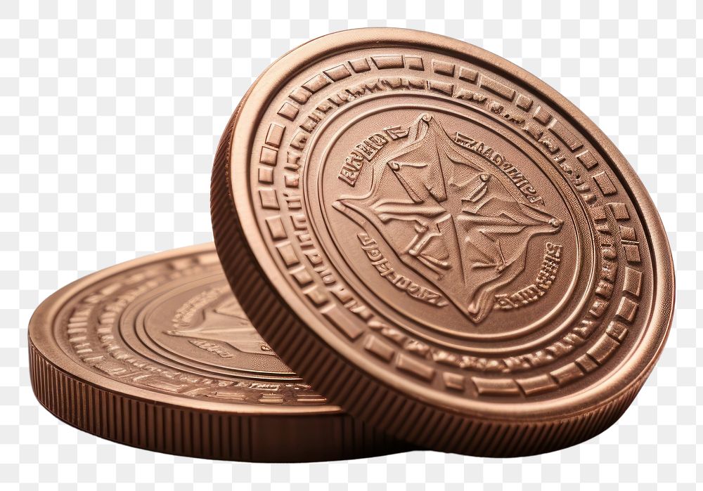 PNG Coin chocolate bronze money. AI generated Image by rawpixel.