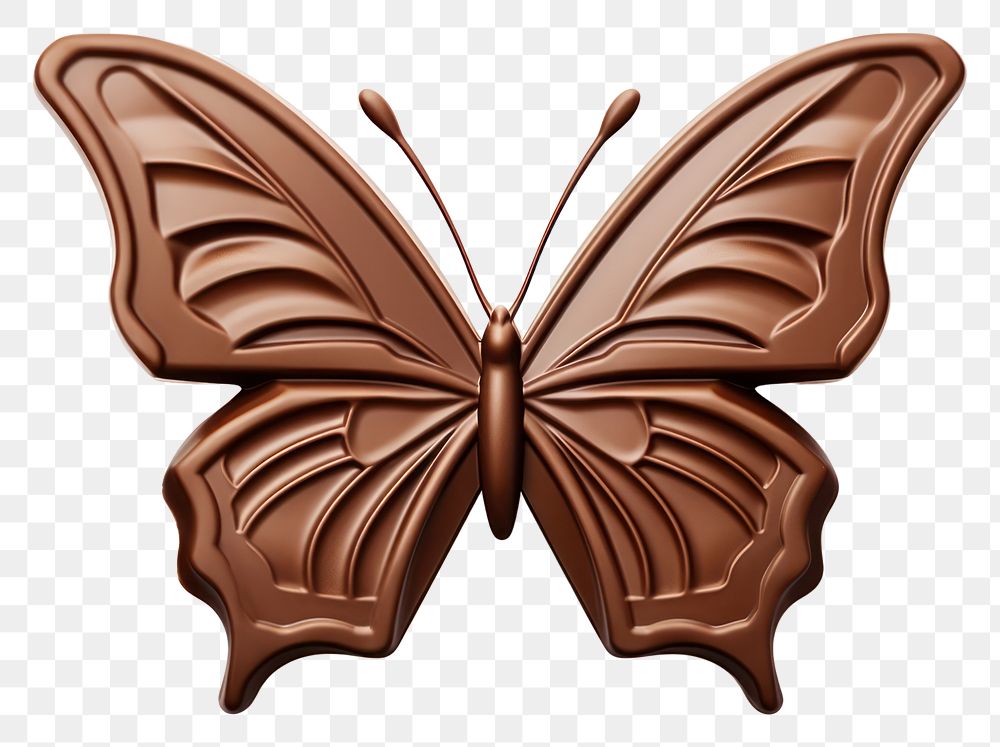 PNG Butterfly chocolate white background confectionery. AI generated Image by rawpixel.