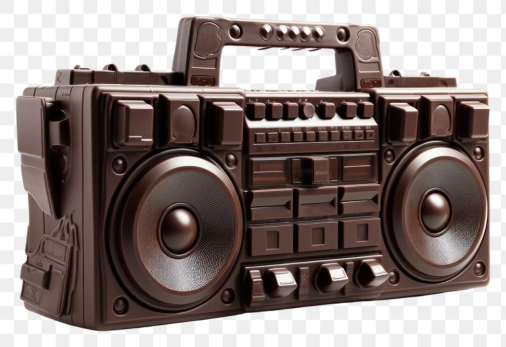 PNG Ghetto blaster stereo white background electronics. AI generated Image by rawpixel.