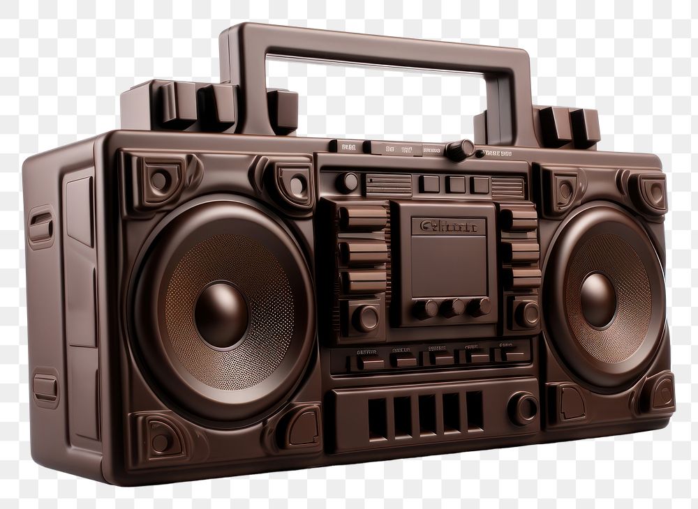 PNG Ghetto blaster electronics stereo white background. AI generated Image by rawpixel.