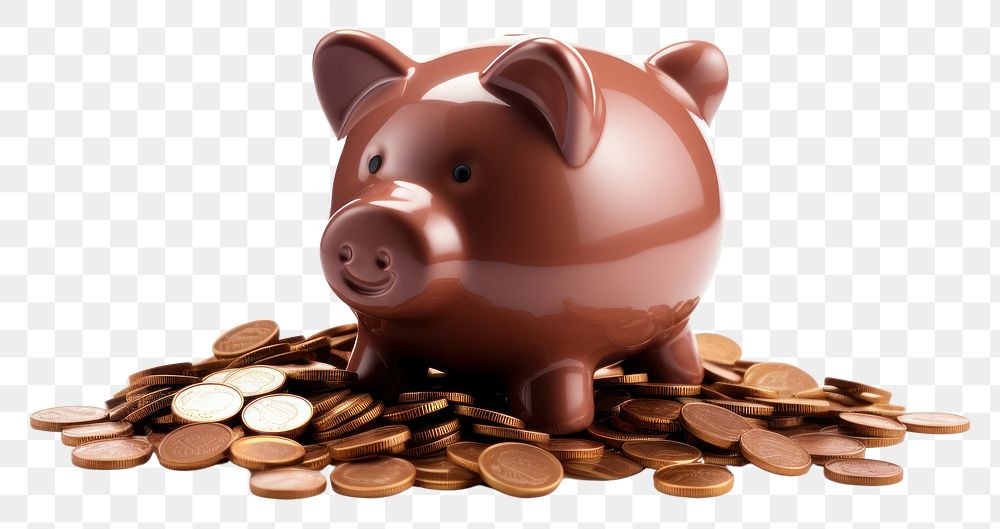 PNG Piggy bank white background investment bankruptcy. AI generated Image by rawpixel.