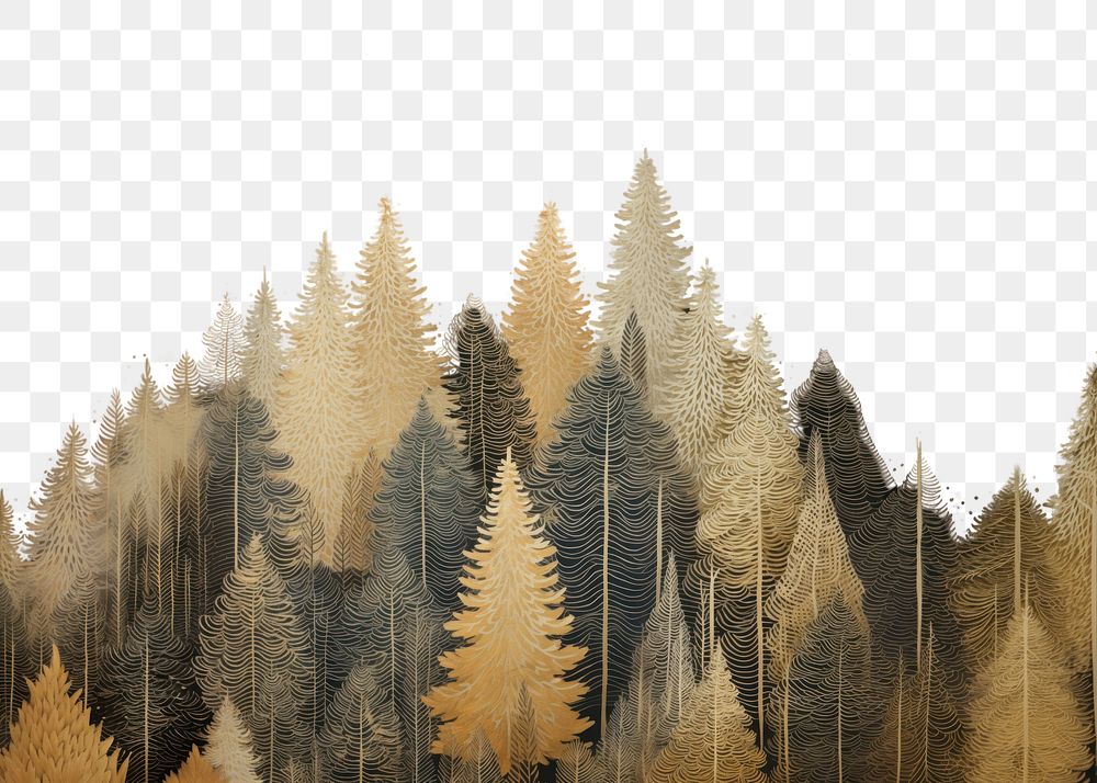 PNG Gold and silver christmas trees nature plant art. AI generated Image by rawpixel.